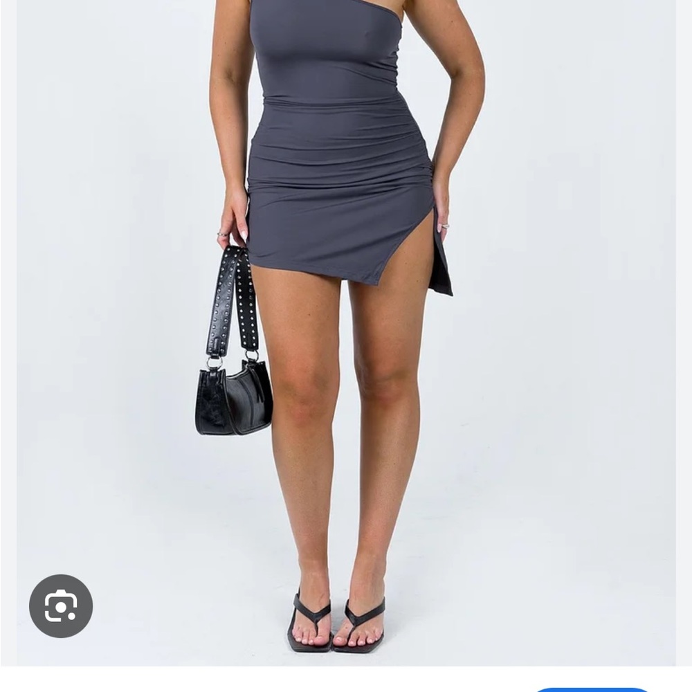 Princess Polly Gray Asymmetrical One-Shoulder Bodycon Dress